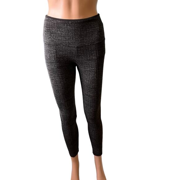 Lysse Blk/Gray Yoga Leggings Small Space Dye Athleisure Athletic Workout EUC! - Picture 1 of 5